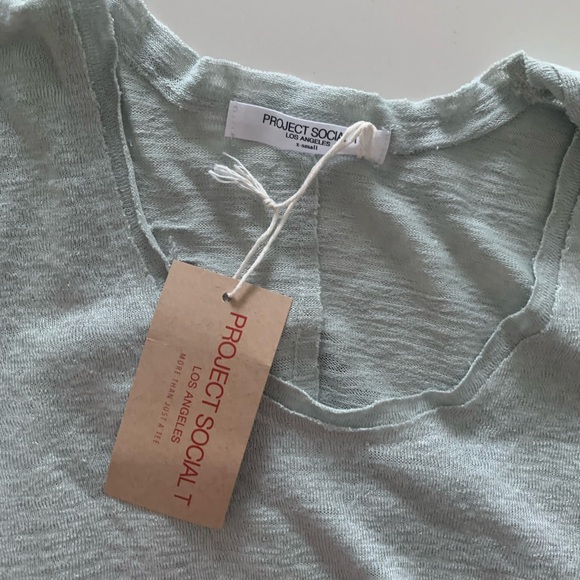 NWT Project social t Halsey tee size xs boho teal women new urban outfitters fp - Picture 3 of 4